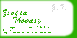 zsofia thomasz business card